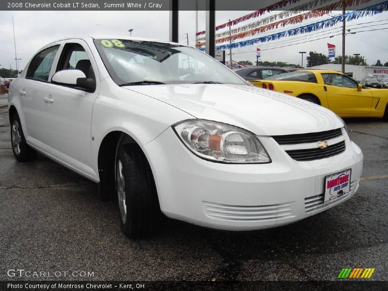 Summit White / Gray 2008 Chevrolet Cobalt LT Sedan