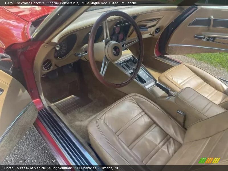 Mille Miglia Red / Medium Saddle 1975 Chevrolet Corvette Stingray Convertible