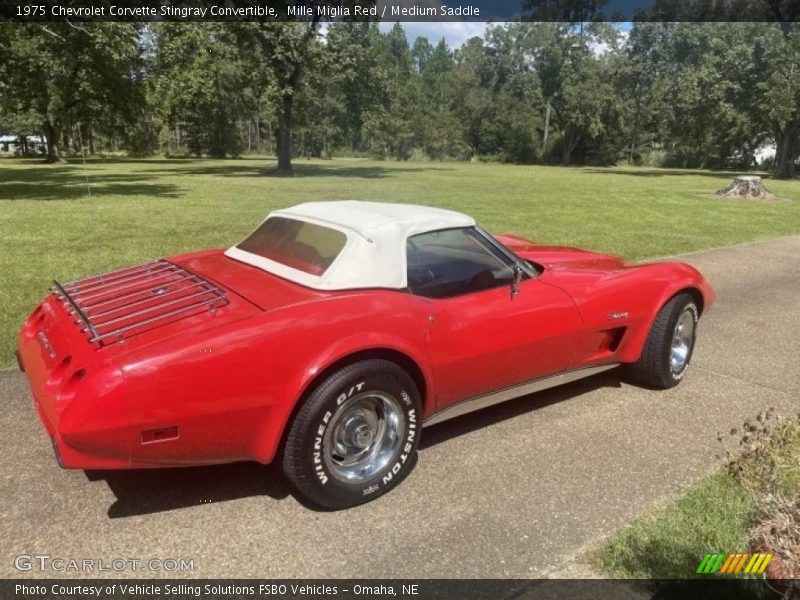 Mille Miglia Red / Medium Saddle 1975 Chevrolet Corvette Stingray Convertible
