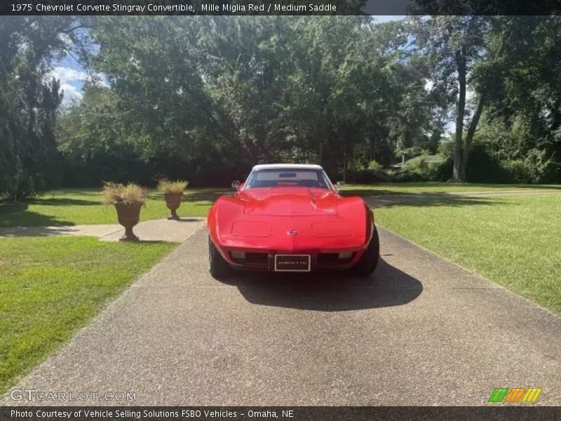 Mille Miglia Red / Medium Saddle 1975 Chevrolet Corvette Stingray Convertible