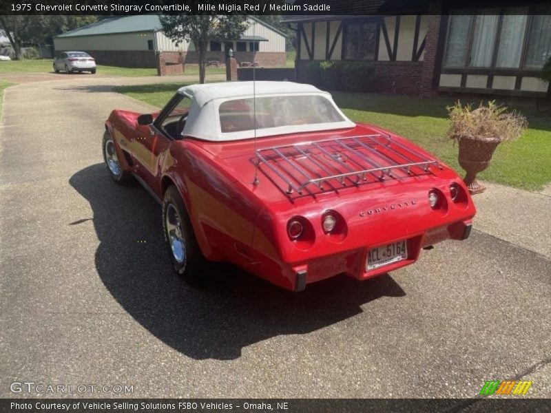Mille Miglia Red / Medium Saddle 1975 Chevrolet Corvette Stingray Convertible