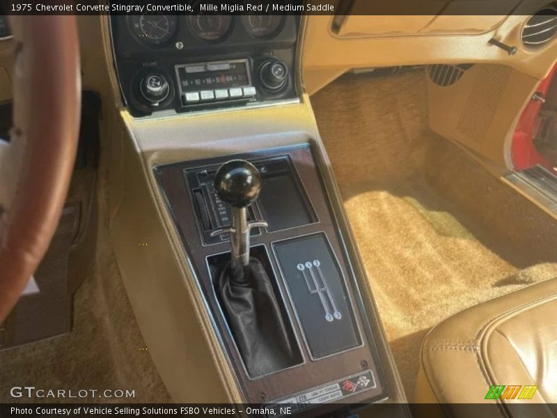 Mille Miglia Red / Medium Saddle 1975 Chevrolet Corvette Stingray Convertible