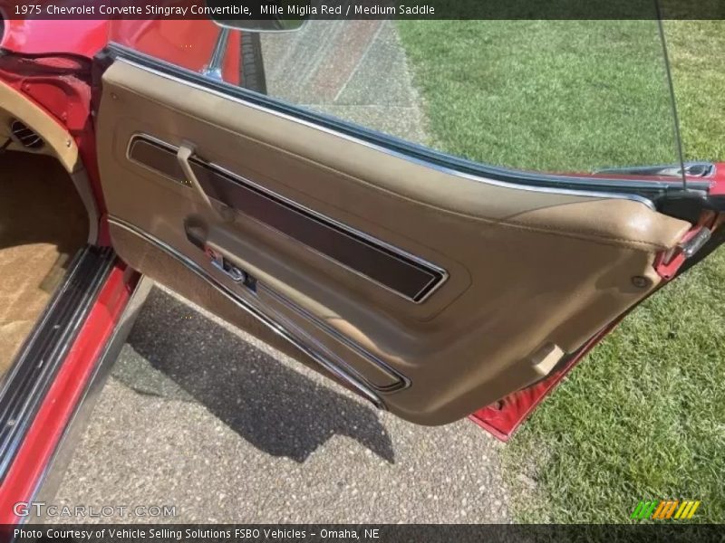 Mille Miglia Red / Medium Saddle 1975 Chevrolet Corvette Stingray Convertible