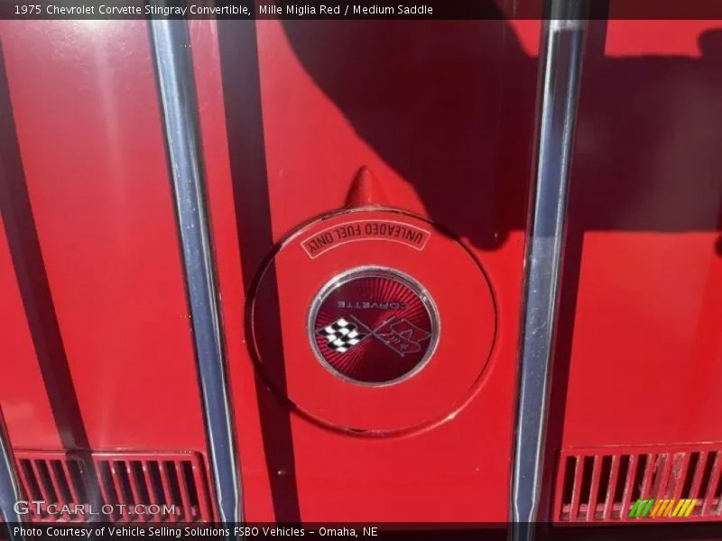 Mille Miglia Red / Medium Saddle 1975 Chevrolet Corvette Stingray Convertible