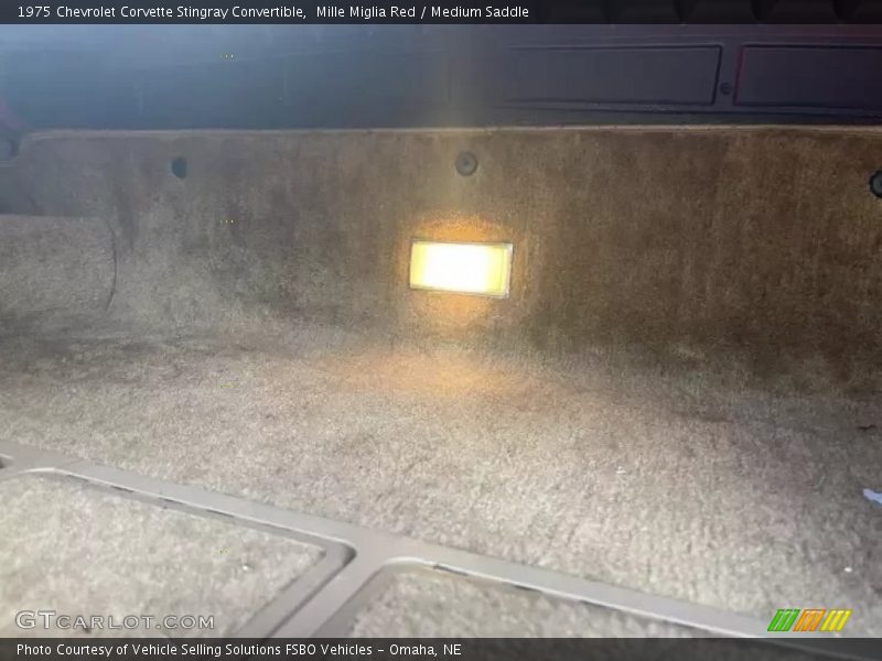 Mille Miglia Red / Medium Saddle 1975 Chevrolet Corvette Stingray Convertible