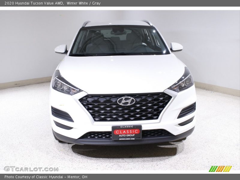 Winter White / Gray 2020 Hyundai Tucson Value AWD