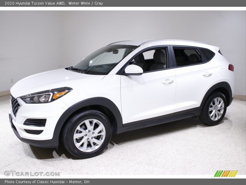 Winter White / Gray 2020 Hyundai Tucson Value AWD