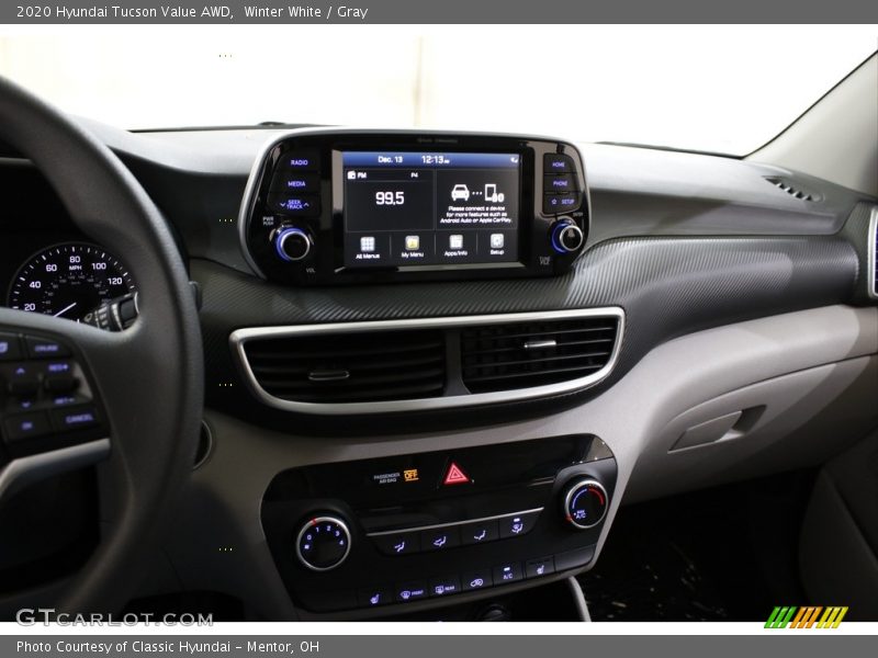 Winter White / Gray 2020 Hyundai Tucson Value AWD