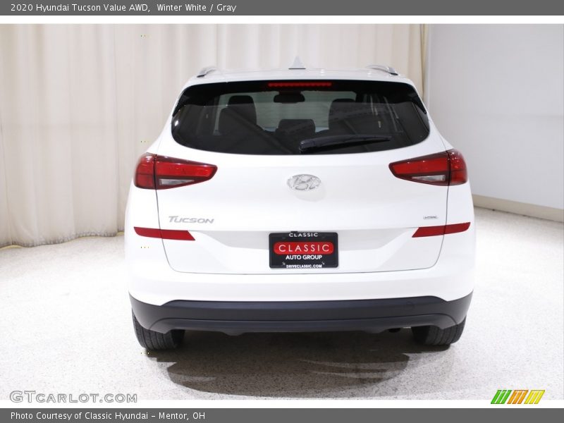 Winter White / Gray 2020 Hyundai Tucson Value AWD