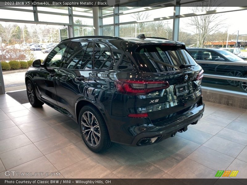 Black Sapphire Metallic / Black 2023 BMW X5 xDrive40i