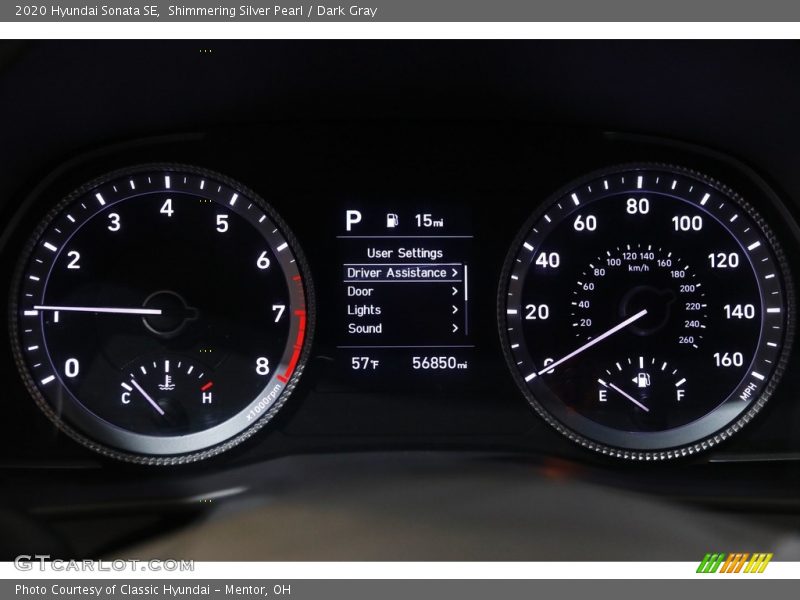 Shimmering Silver Pearl / Dark Gray 2020 Hyundai Sonata SE