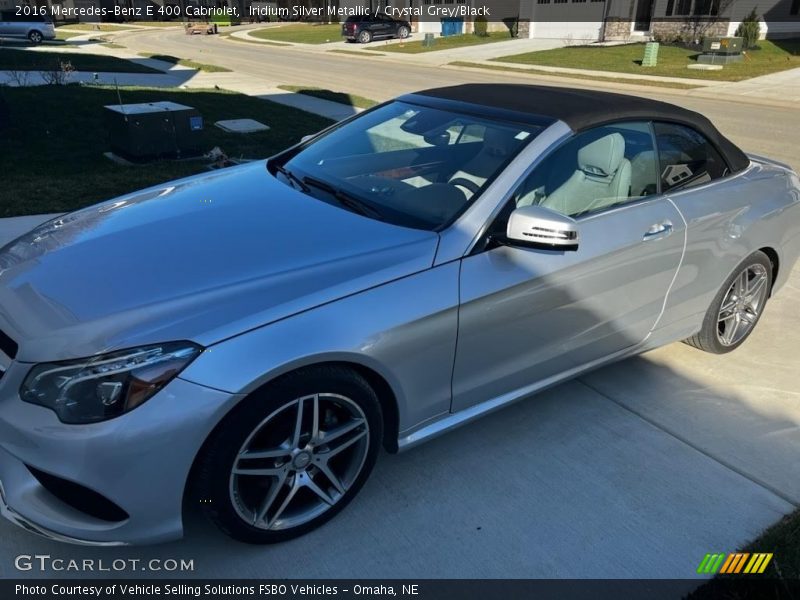 Iridium Silver Metallic / Crystal Grey/Black 2016 Mercedes-Benz E 400 Cabriolet