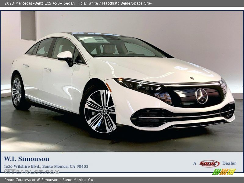 Polar White / Macchiato Beige/Space Gray 2023 Mercedes-Benz EQS 450+ Sedan