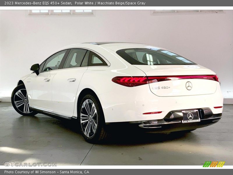 Polar White / Macchiato Beige/Space Gray 2023 Mercedes-Benz EQS 450+ Sedan