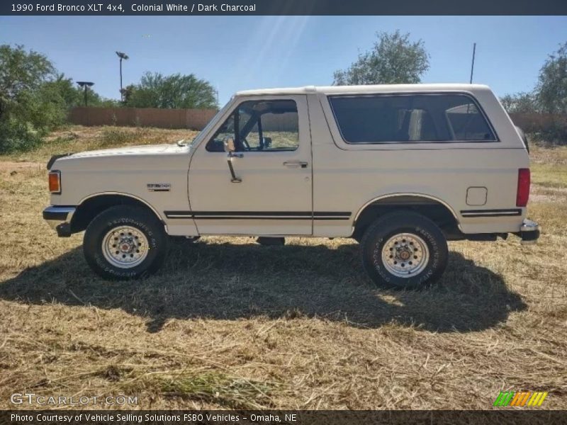Colonial White / Dark Charcoal 1990 Ford Bronco XLT 4x4