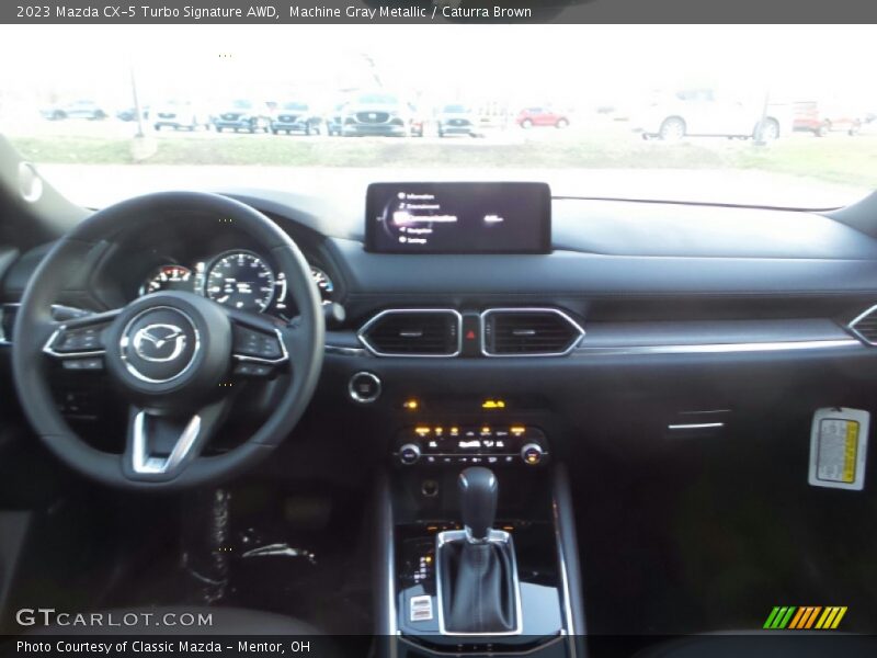 Machine Gray Metallic / Caturra Brown 2023 Mazda CX-5 Turbo Signature AWD