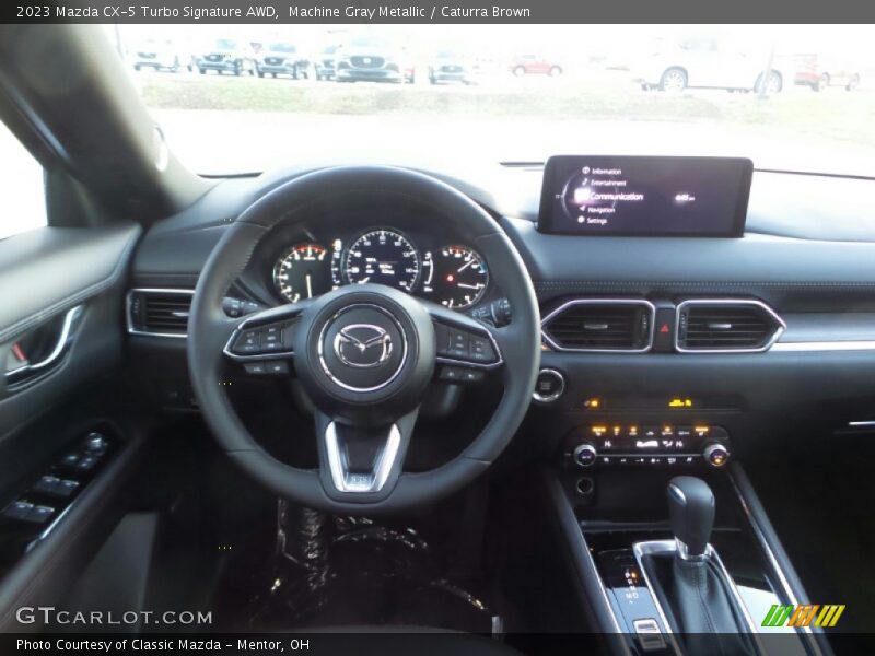 Machine Gray Metallic / Caturra Brown 2023 Mazda CX-5 Turbo Signature AWD