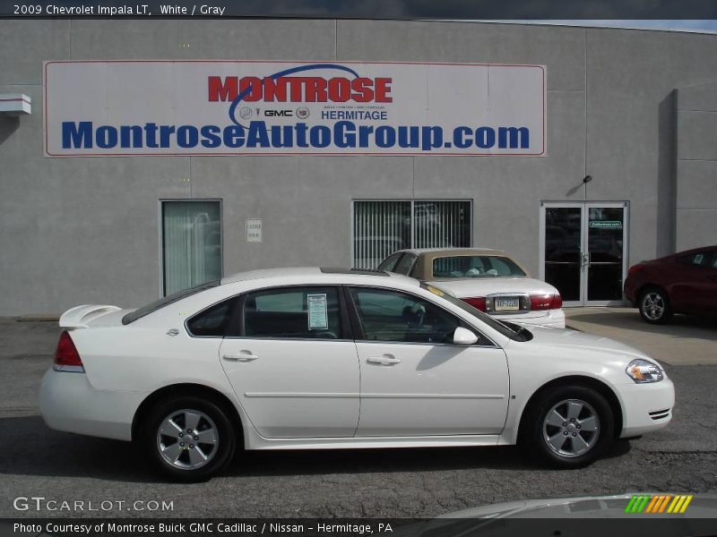 White / Gray 2009 Chevrolet Impala LT