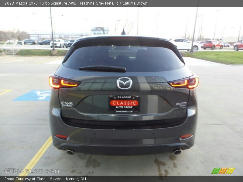 Machine Gray Metallic / Caturra Brown 2023 Mazda CX-5 Turbo Signature AWD