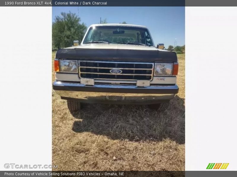 Colonial White / Dark Charcoal 1990 Ford Bronco XLT 4x4