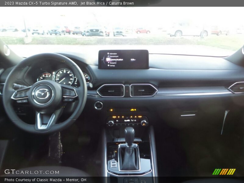 Jet Black Mica / Caturra Brown 2023 Mazda CX-5 Turbo Signature AWD