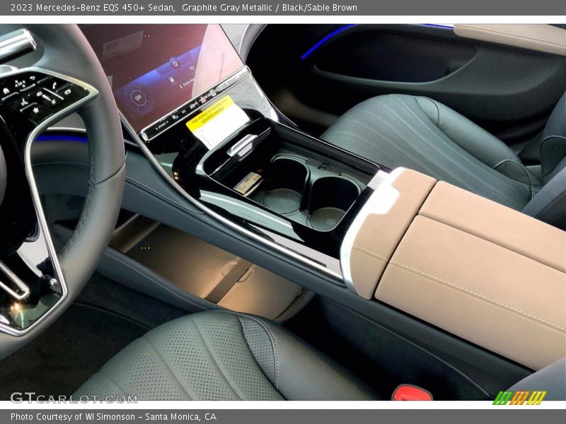 Graphite Gray Metallic / Black/Sable Brown 2023 Mercedes-Benz EQS 450+ Sedan