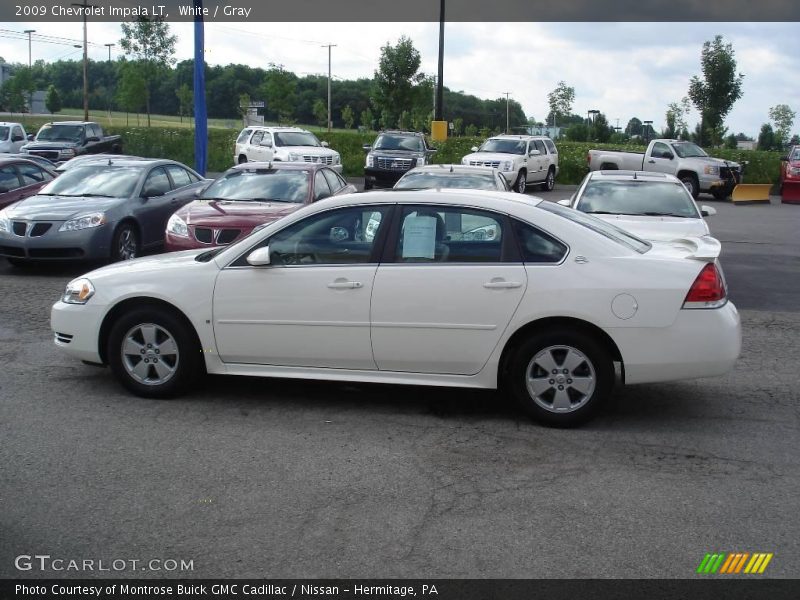 White / Gray 2009 Chevrolet Impala LT