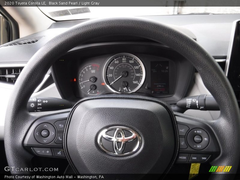 Black Sand Pearl / Light Gray 2020 Toyota Corolla LE