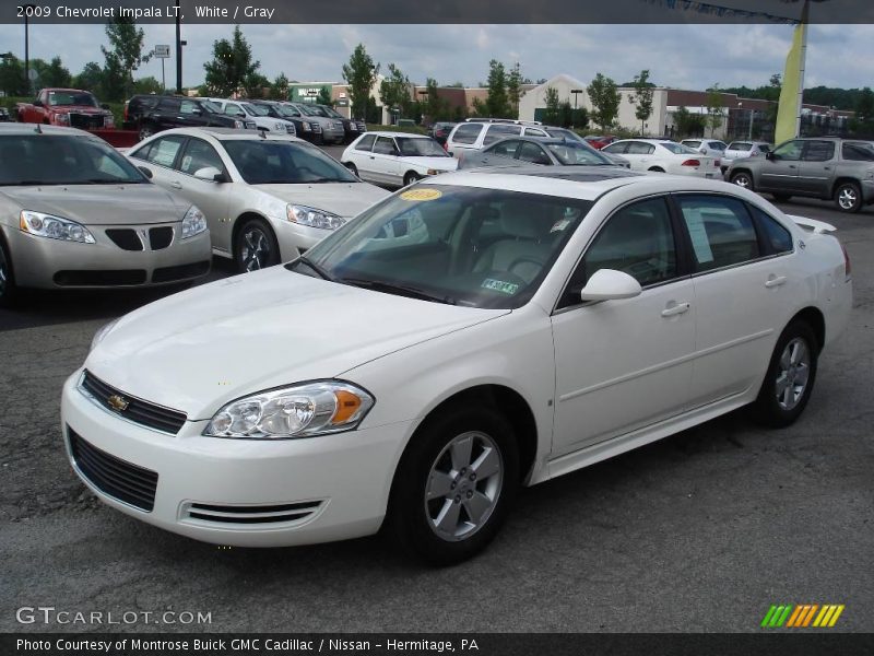 White / Gray 2009 Chevrolet Impala LT