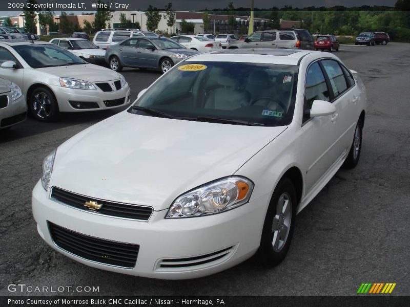 White / Gray 2009 Chevrolet Impala LT