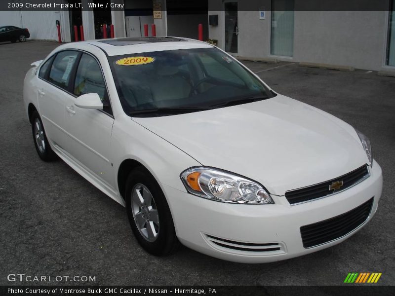 White / Gray 2009 Chevrolet Impala LT