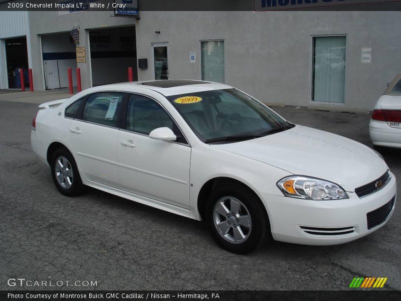 White / Gray 2009 Chevrolet Impala LT