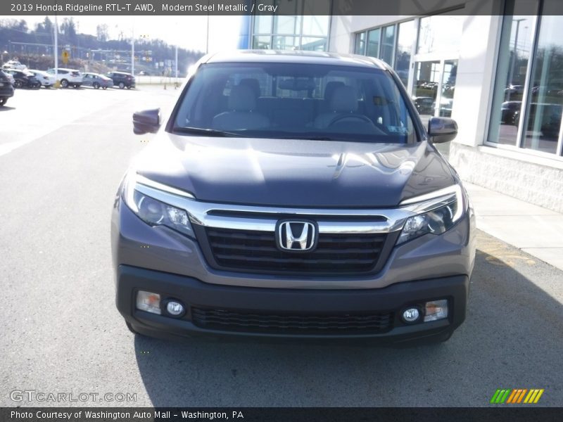 Modern Steel Metallic / Gray 2019 Honda Ridgeline RTL-T AWD