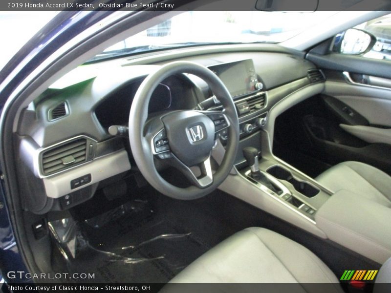 Obsidian Blue Pearl / Gray 2019 Honda Accord LX Sedan