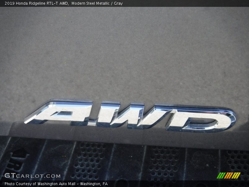 Modern Steel Metallic / Gray 2019 Honda Ridgeline RTL-T AWD