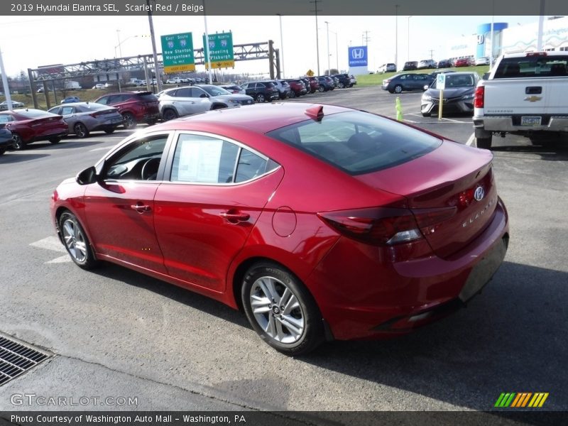 Scarlet Red / Beige 2019 Hyundai Elantra SEL