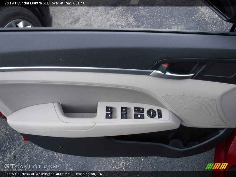 Scarlet Red / Beige 2019 Hyundai Elantra SEL