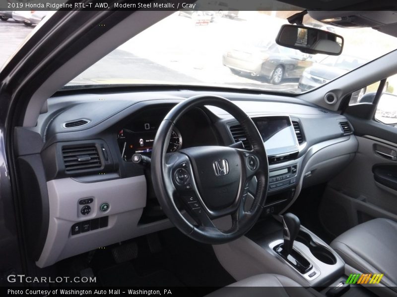 Modern Steel Metallic / Gray 2019 Honda Ridgeline RTL-T AWD