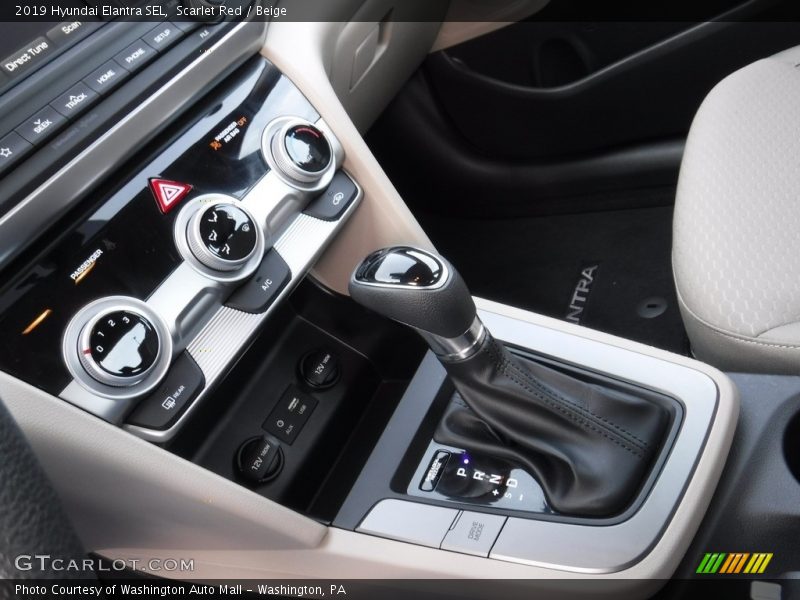 Scarlet Red / Beige 2019 Hyundai Elantra SEL