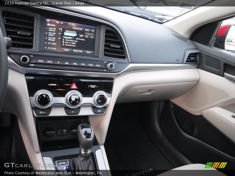 Scarlet Red / Beige 2019 Hyundai Elantra SEL