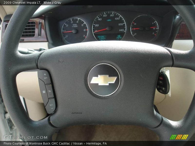 White / Gray 2009 Chevrolet Impala LT