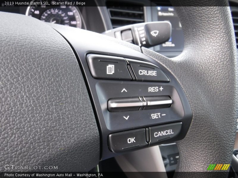 Scarlet Red / Beige 2019 Hyundai Elantra SEL