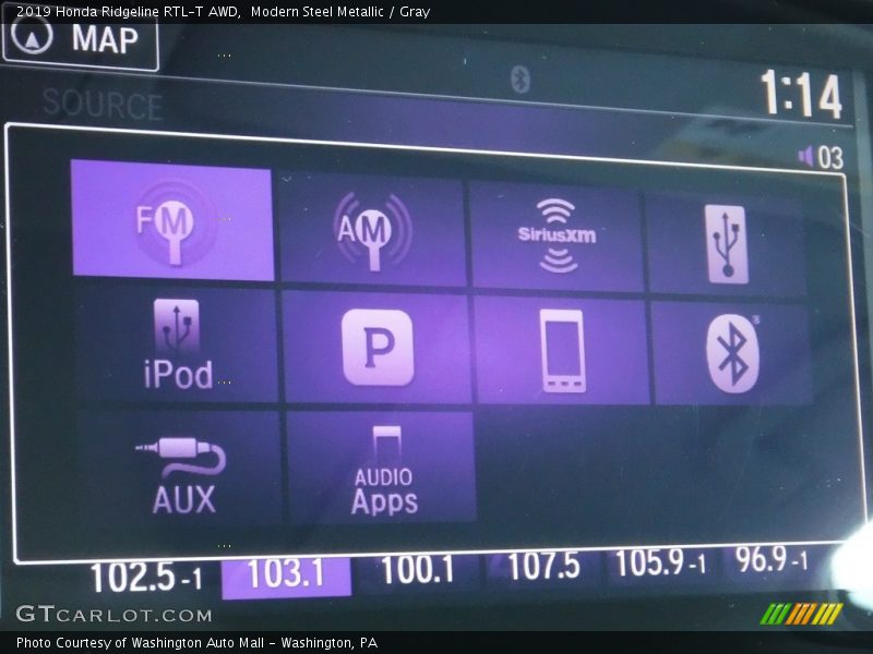 Modern Steel Metallic / Gray 2019 Honda Ridgeline RTL-T AWD