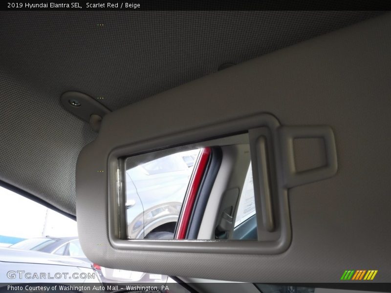 Scarlet Red / Beige 2019 Hyundai Elantra SEL