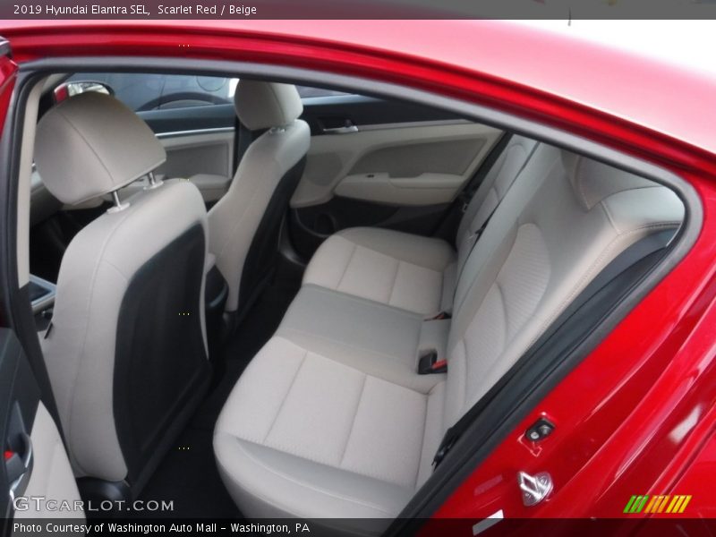 Scarlet Red / Beige 2019 Hyundai Elantra SEL