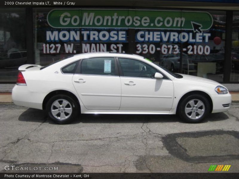 White / Gray 2009 Chevrolet Impala LT