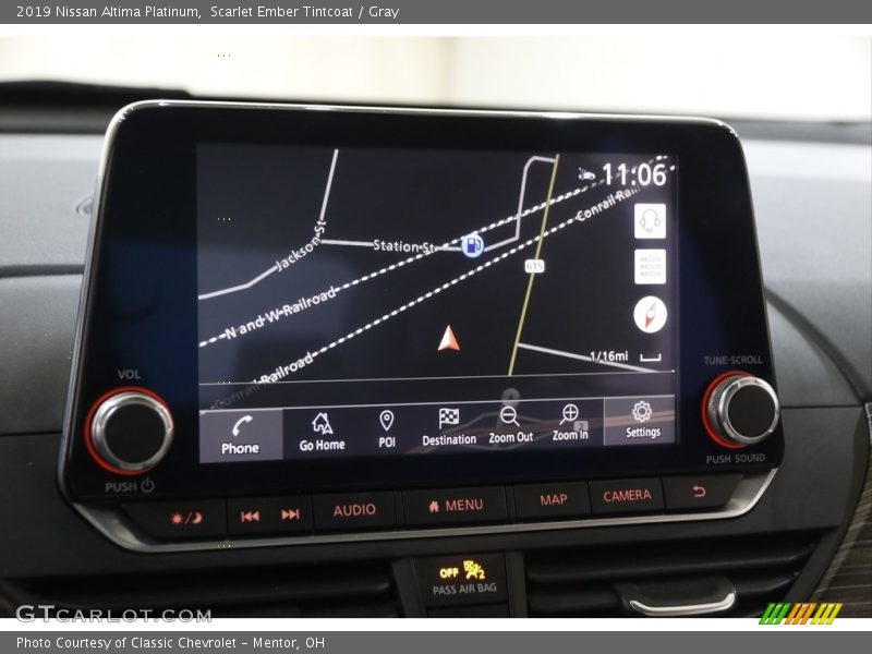 Navigation of 2019 Altima Platinum