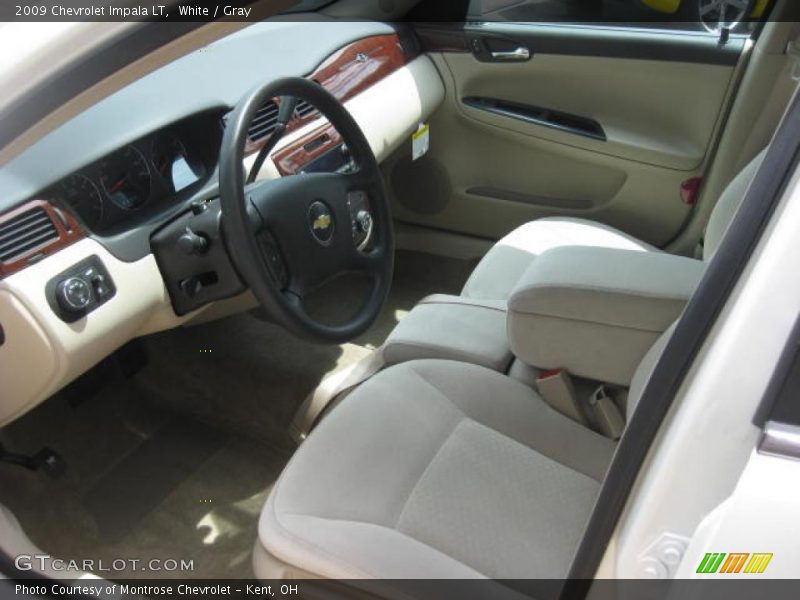 White / Gray 2009 Chevrolet Impala LT