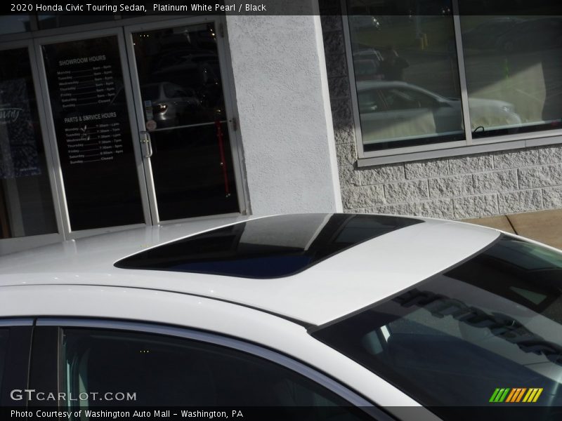 Platinum White Pearl / Black 2020 Honda Civic Touring Sedan