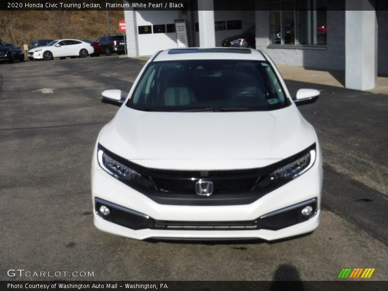 Platinum White Pearl / Black 2020 Honda Civic Touring Sedan